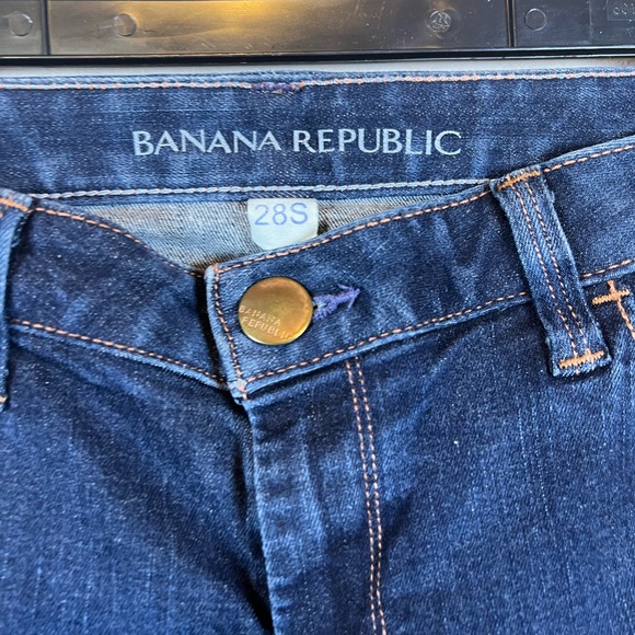 Banana Republic Dark Blue Denim  Skinny Jeans. Size 28S - Picture 2 of 5